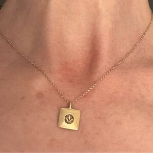 Satya 18k over 925 lotus necklace - 16” chain